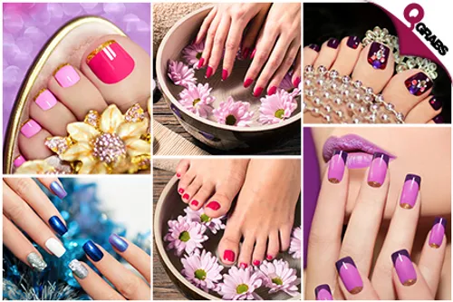 For QR99 Get a Manicure with Nail Designs OR Chrome Nails OR from QR165 Get an Express Mani & Pedi with Shellac OR Nail Designs! (Up to QR370 Value)
